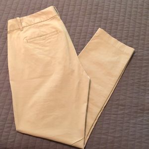 J. CREW, khaki cotton ankle pants, size 8